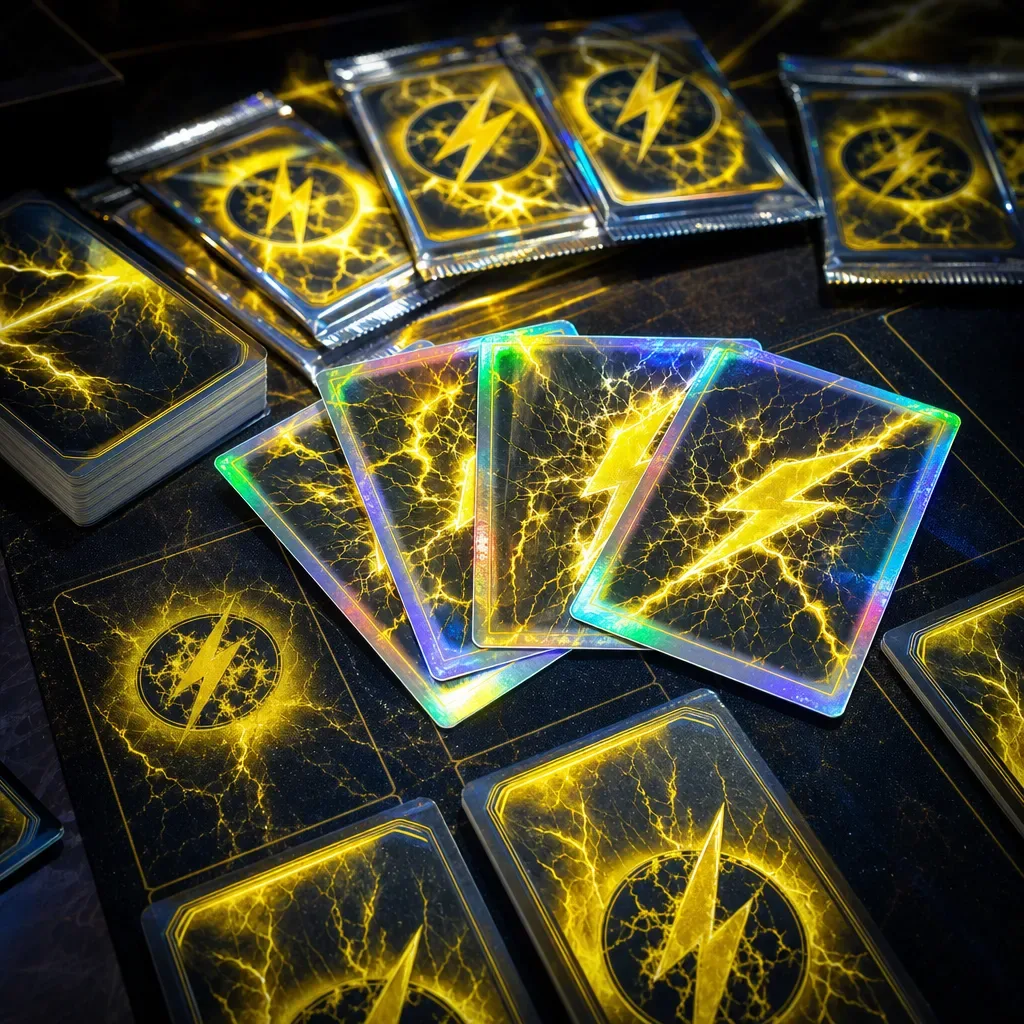 Illustration électrique symbolisant l'univers Pikachu